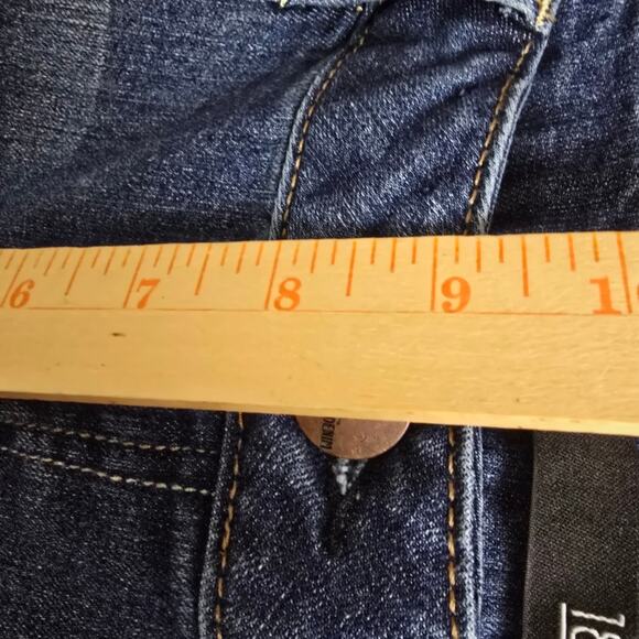 1822 Taylor Denim Cuff Denim Blue Jean Cropped Minimalist Causal Classic Size 8 - Picture 10 of 14